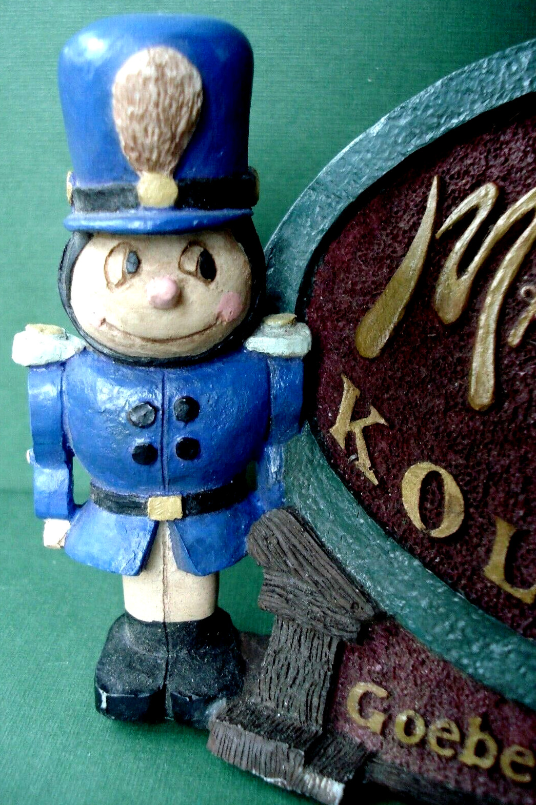 Vtg Goebel Teddy Bear Toy Soldier Figurine Resin Christmas USA Collection Klaus