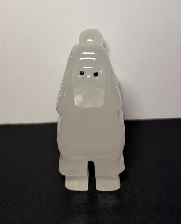 VINTAGE MARBLE ONYX STONE 4” STANDARD POODLE DOG HAND-CARVED FIGURINE
