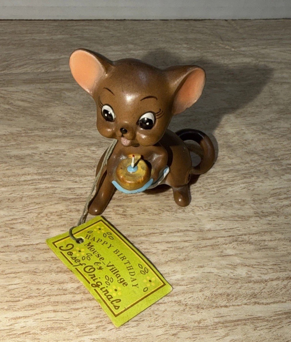 Vintage Josef Originals Mouse Figurine Mouse Village Made of Bone China Japan