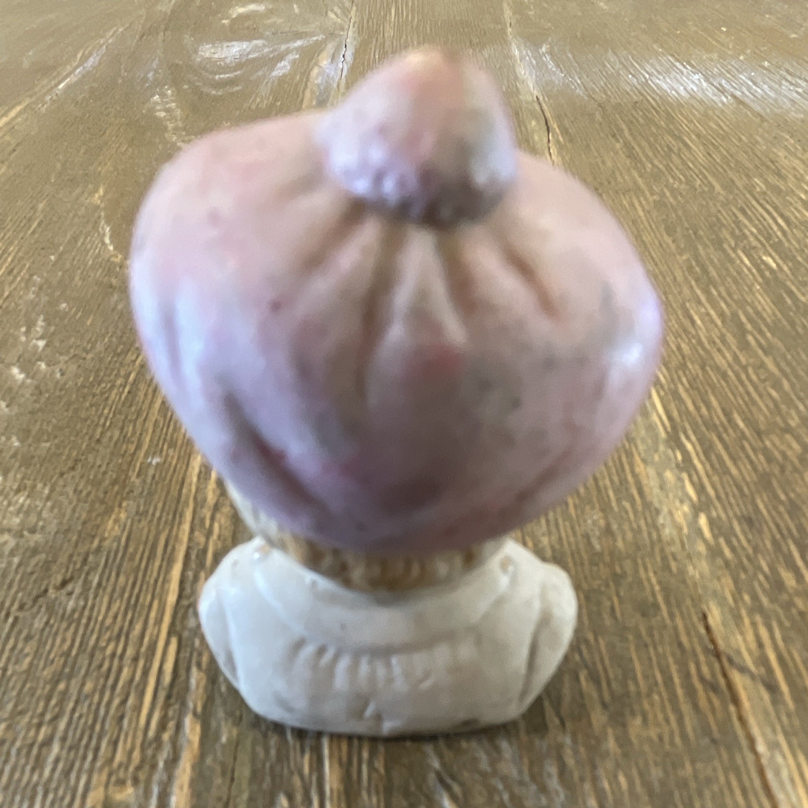 Porcelain Girl Bust Figurine Pink & White Hat, People Theme, Unboxed