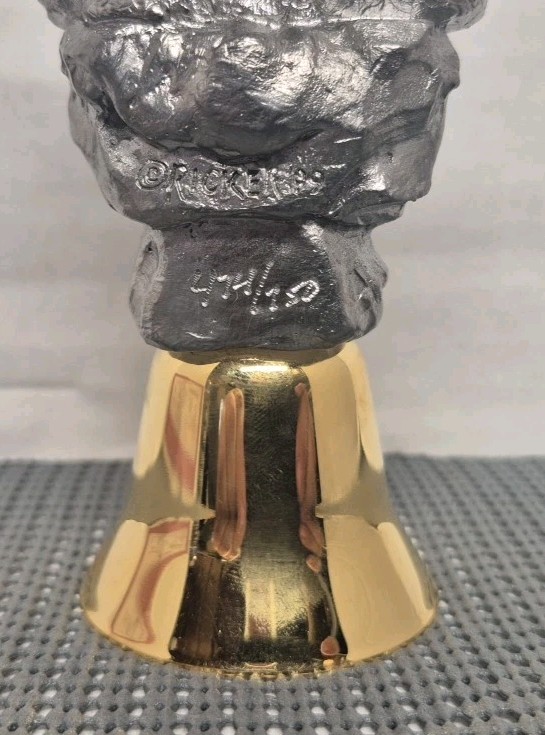 Vintage 1999 Michael Ricker Pewter Dragons Bell “Kathy & Joe” LTD ED #474 W/COA