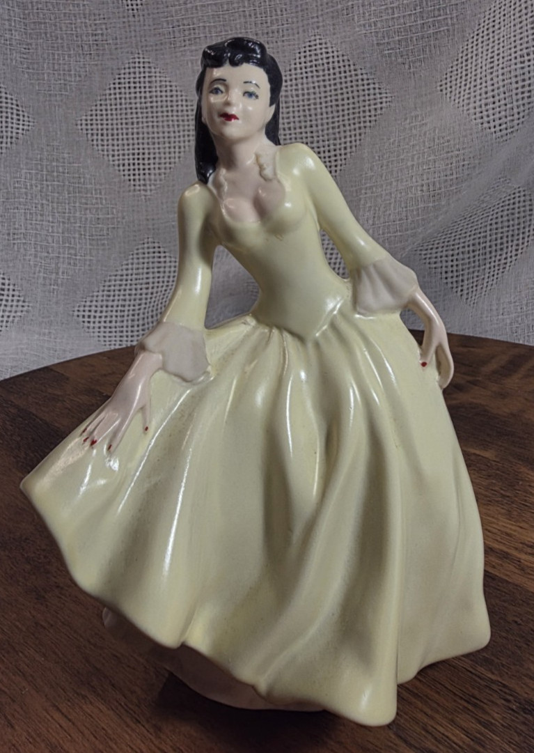 VTG MCM Edith King Original Ceramic Lady Figurine Kathy 1951 Coquette Cottagecor