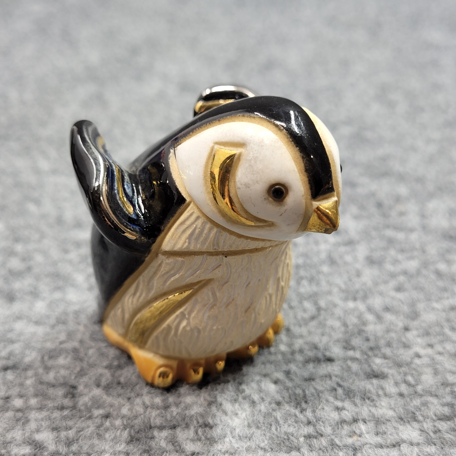 De Rosa Rinconada Rinca Babies Baby Penguin Hand Painted Figurine 24k