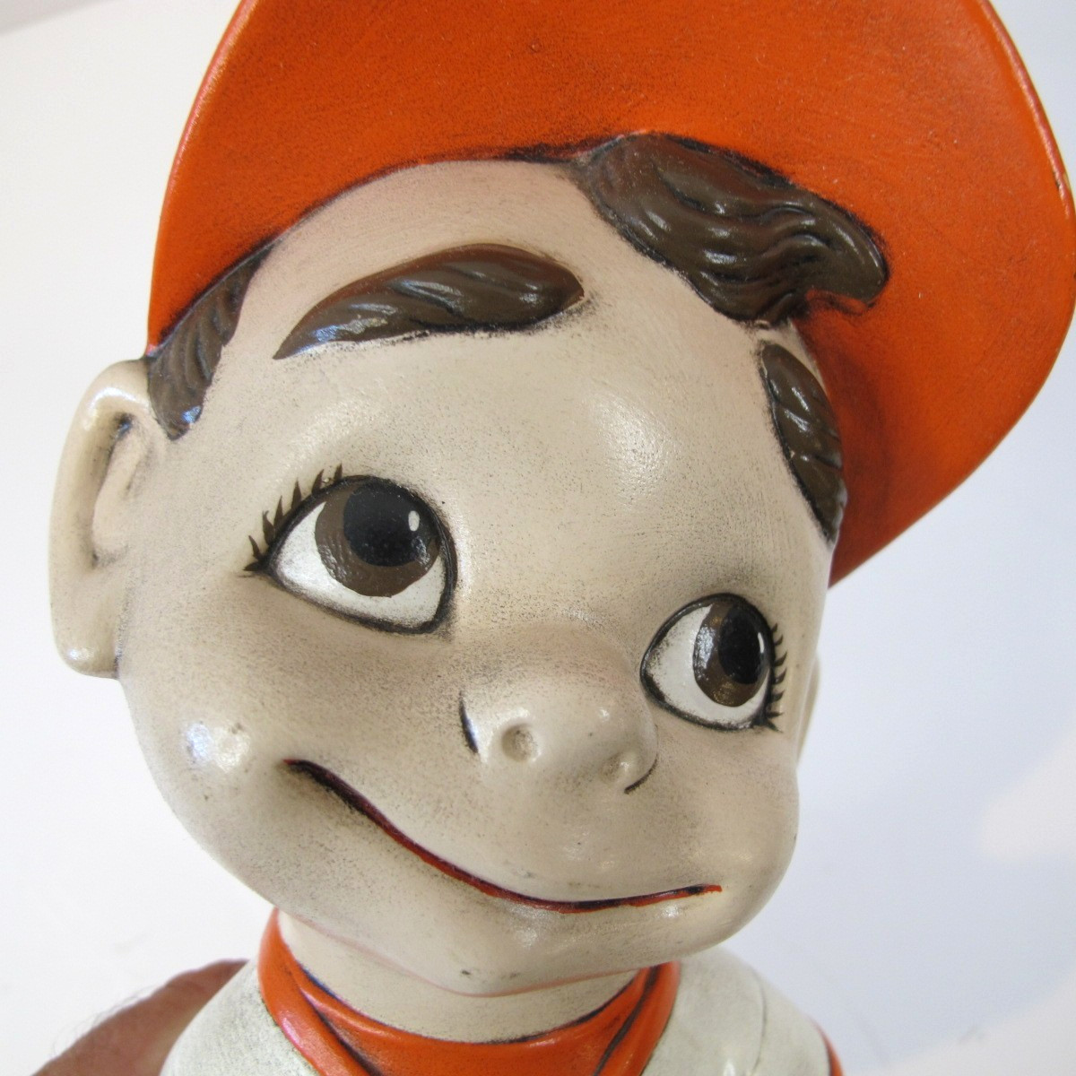 Vintage 70’s Atlantic Mold Ceramic Smiley Boy Baseball Player Pets