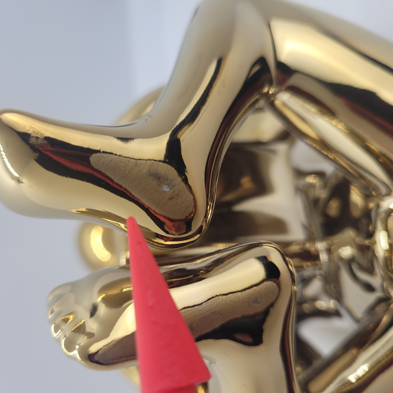 Ceramic Metallic Mirror Finish Gold Thinker