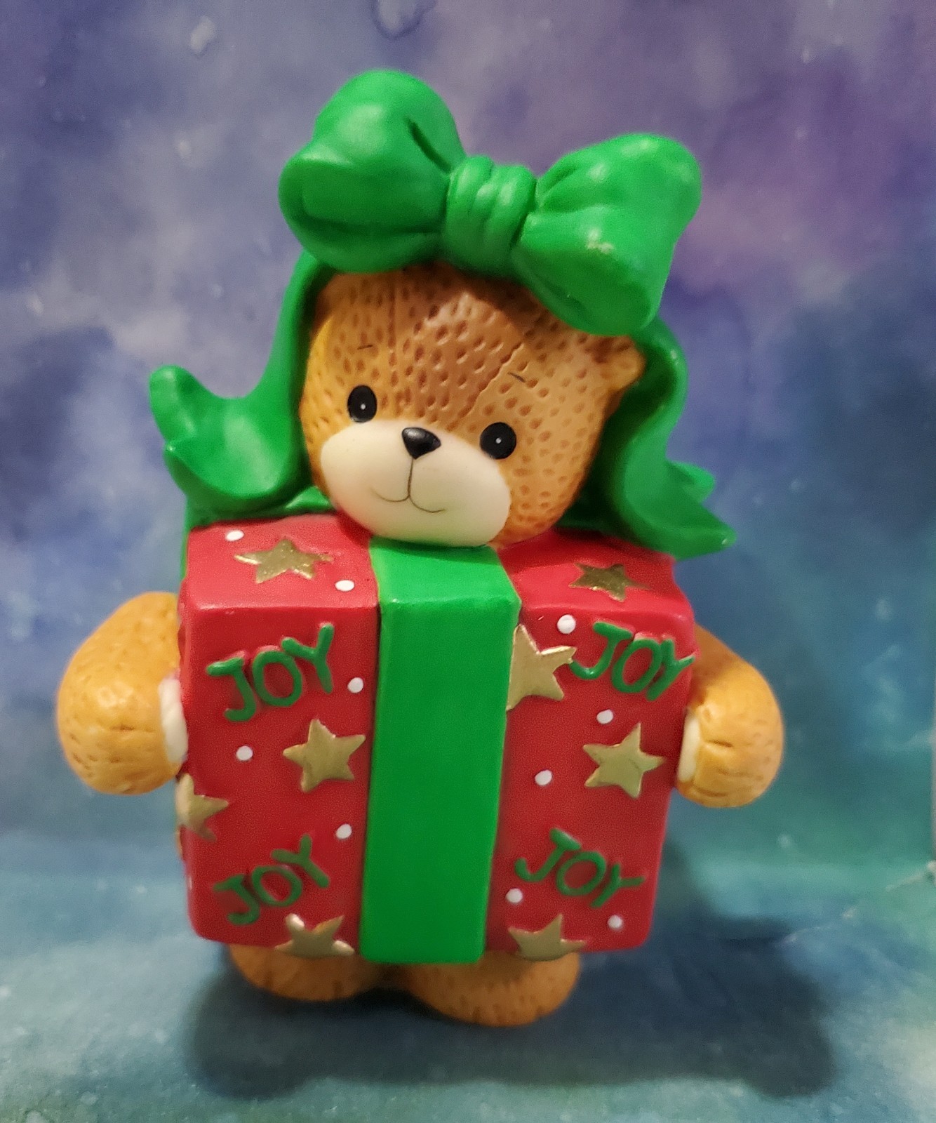 LF7 Enesco Lucy and Me Rigg Christmas Present Bear Prototype RARE 3.5″ 1997