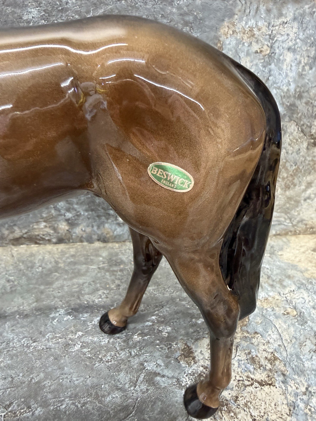 Beswick Porcelain Horse Figurine 11 Inches Tall x 13