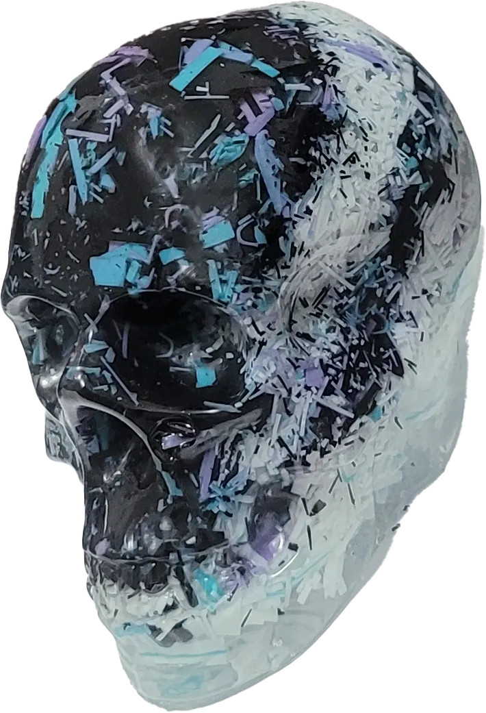 Human Skull Figurines/Gifts For Adults/Teens/Home Decor/Edgy/Stylish Decor/Black