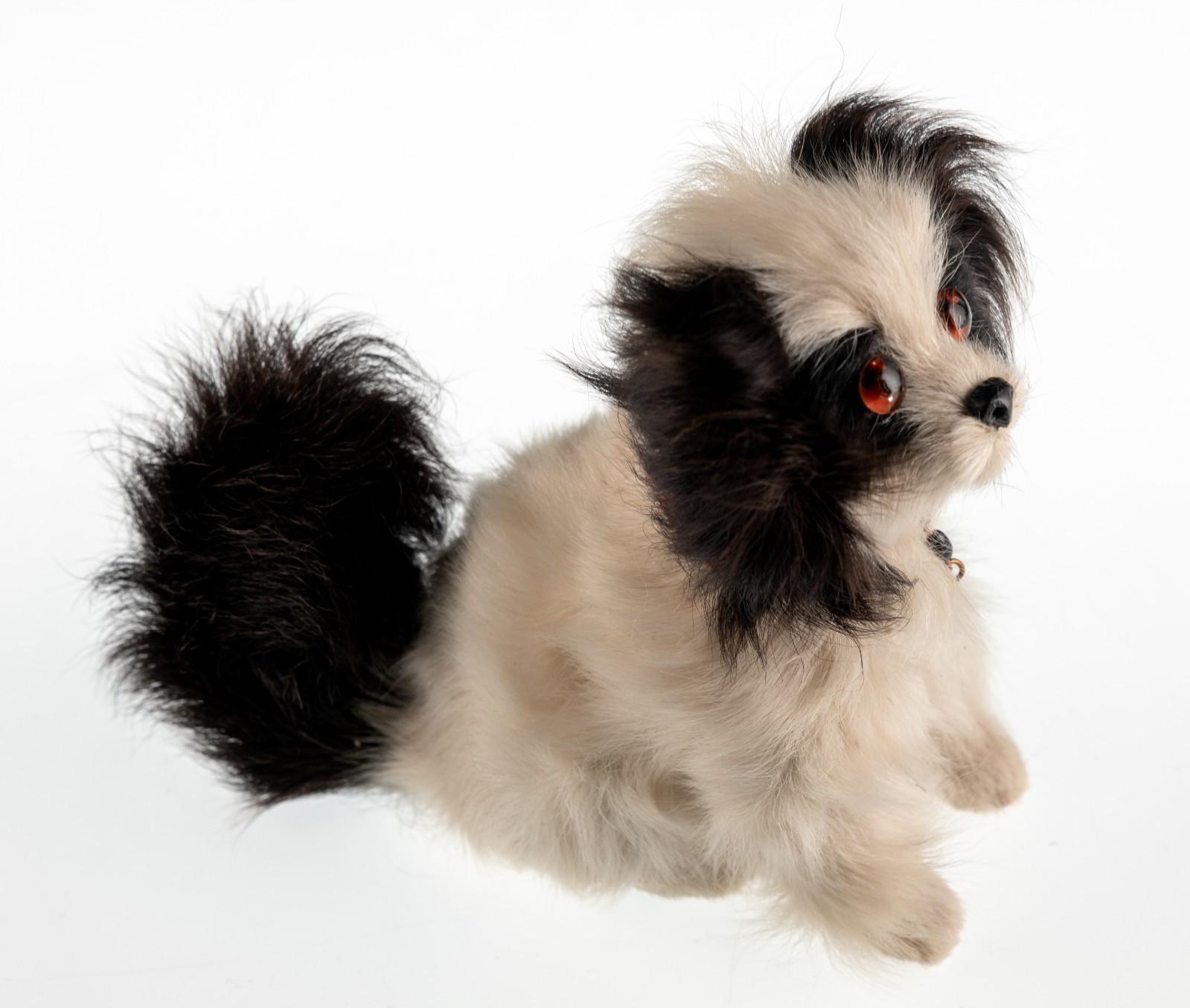 Mid Century Real Fur Miniture Dog Toy Figure Doll Pekingese Japanese Chin Used