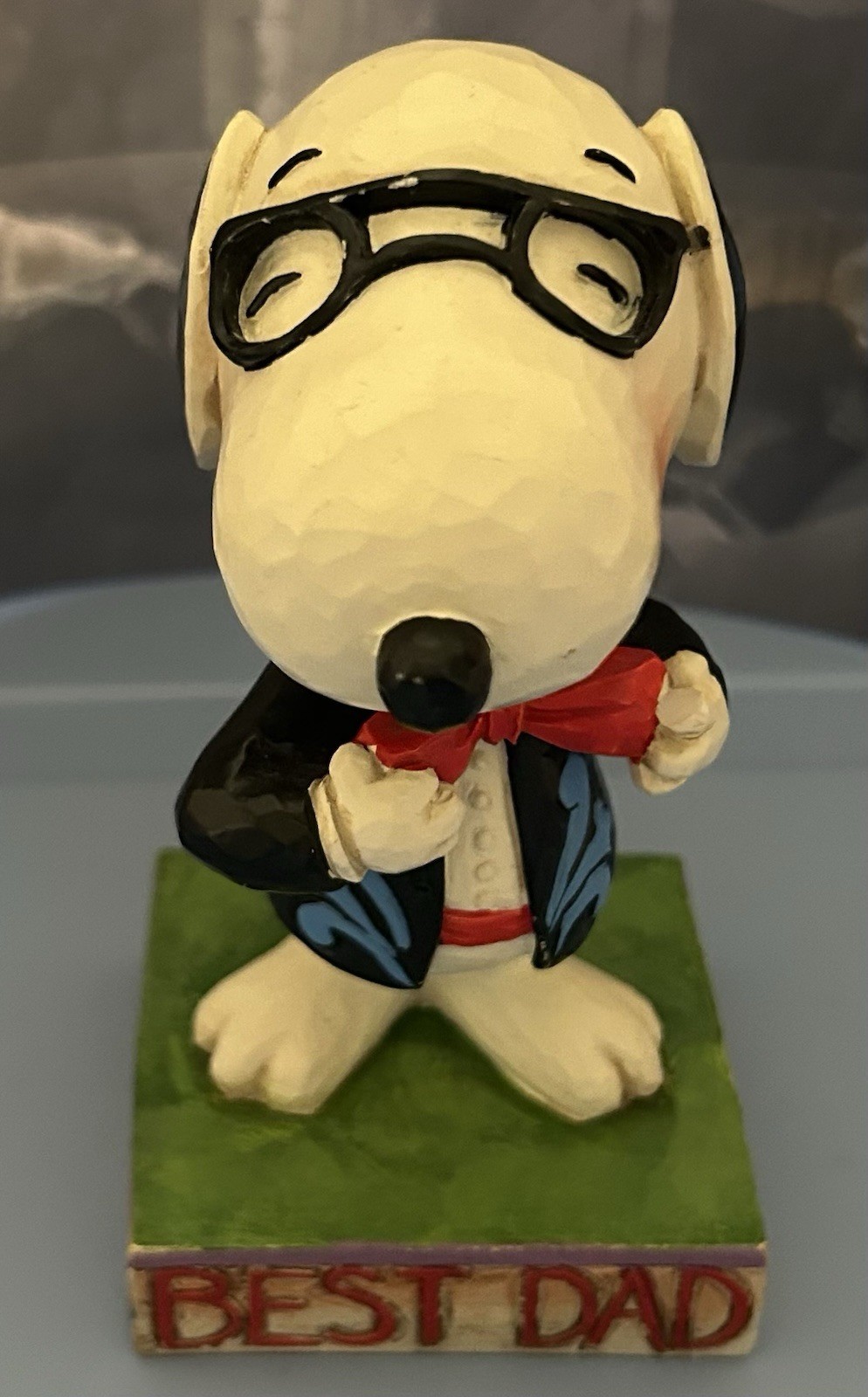 Jim Shore Peanuts Snoopy Father’s Day Figurine “Best Dad”figurine 2014 Enesco