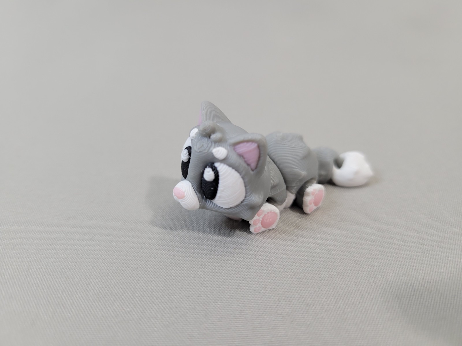 Cat Articulated Fidget Desk Playset with 5 Cats 3D Printed