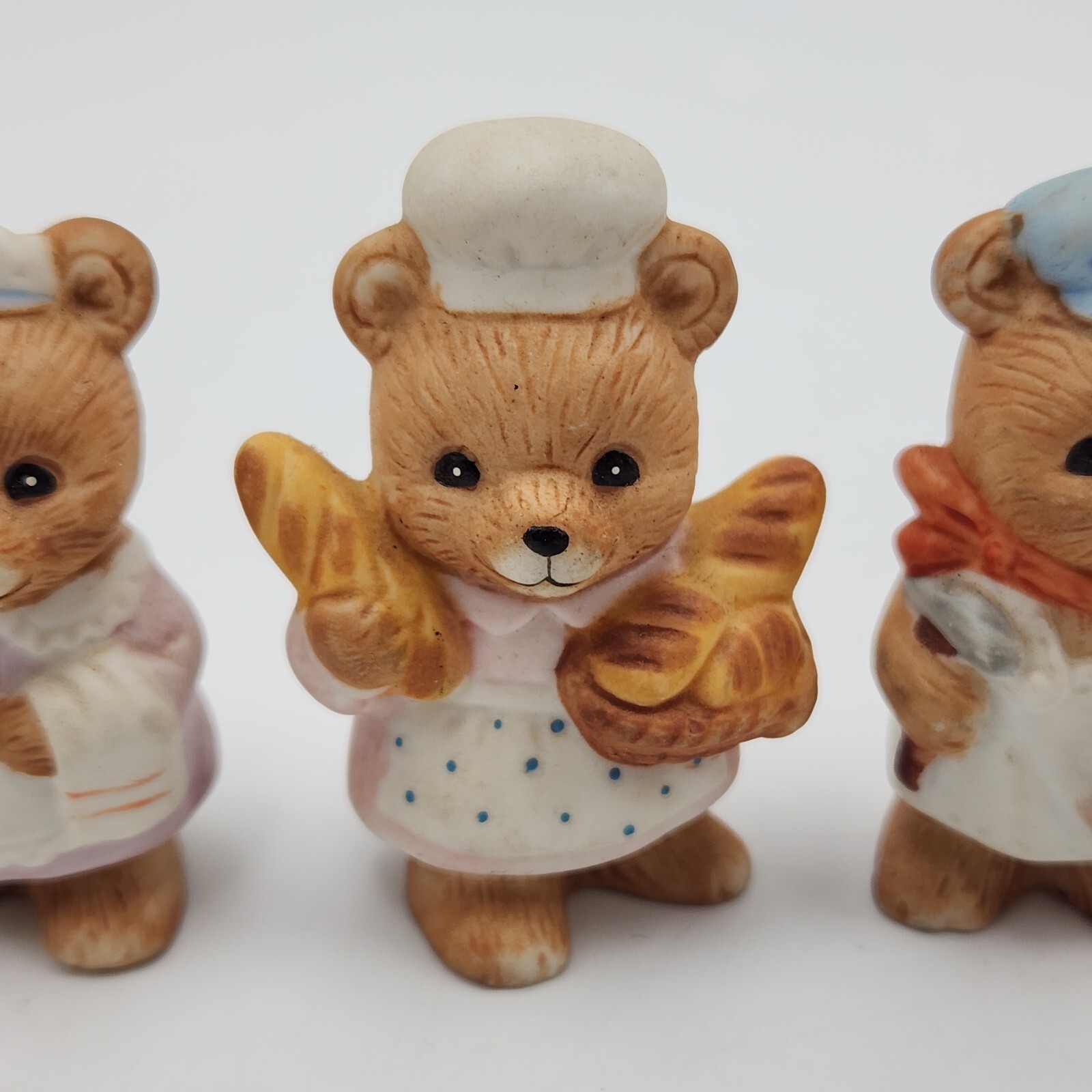 Homco Porcelain Teddy Bear Figurines 16 Piece Lot Of 5 Daily Life Theme Sets