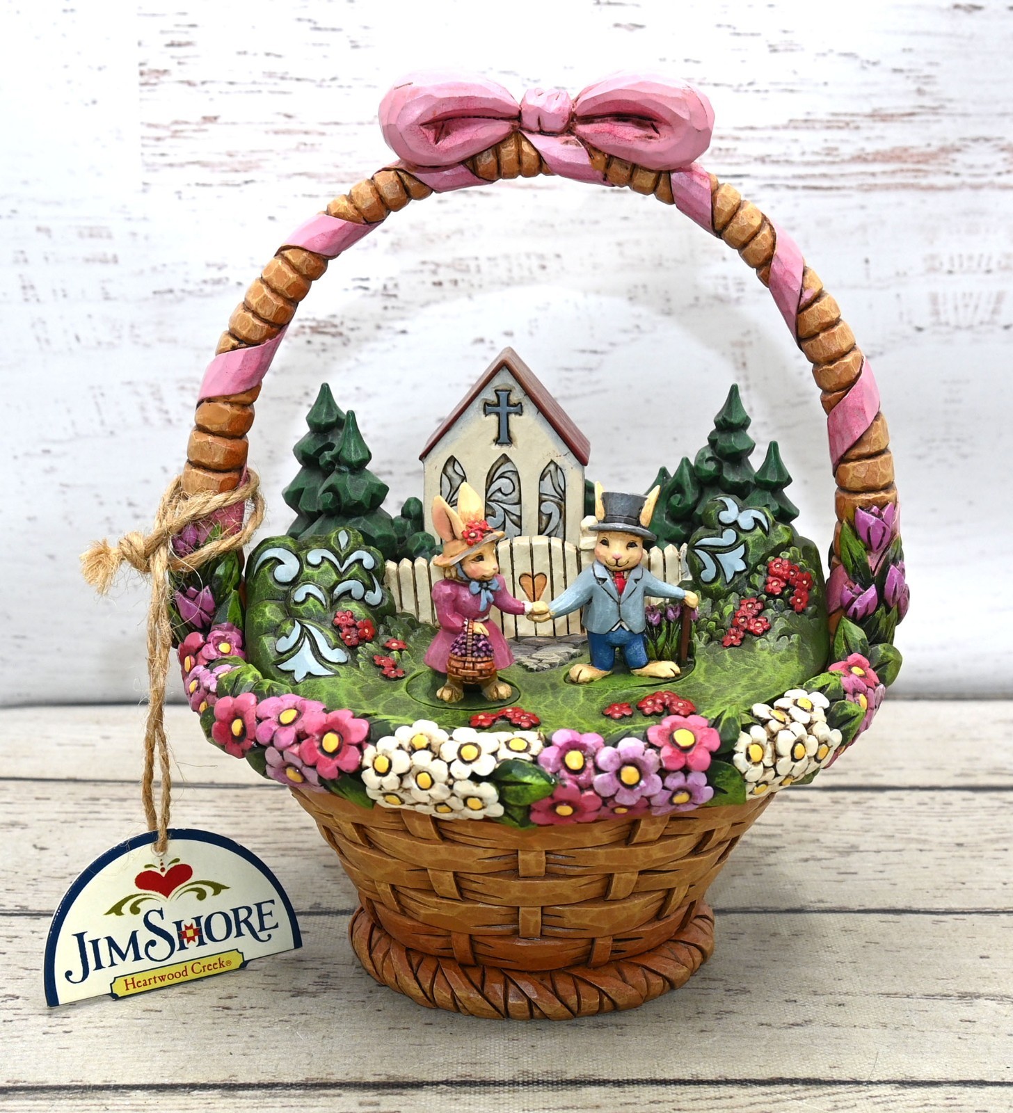 Heartwood Creek Jim Shore 2010 Easter Basket BLESS THIS DAY Diorama 4020612