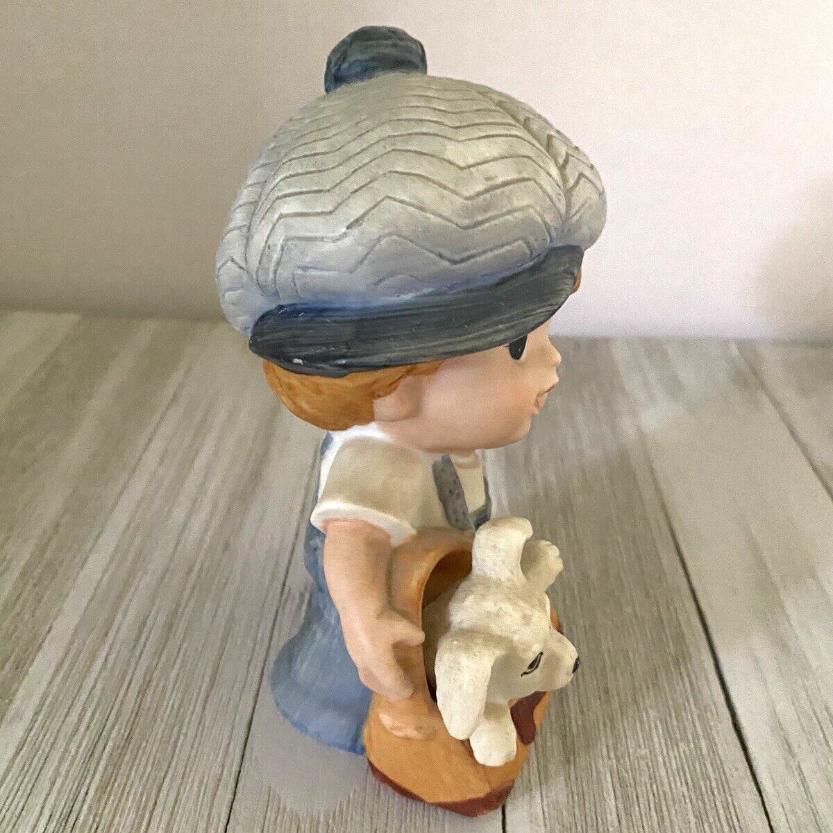 Vintage Homco LITTLE BOY AND GIRL DOG And CAT #1439 Porcelain Figurines 5” High