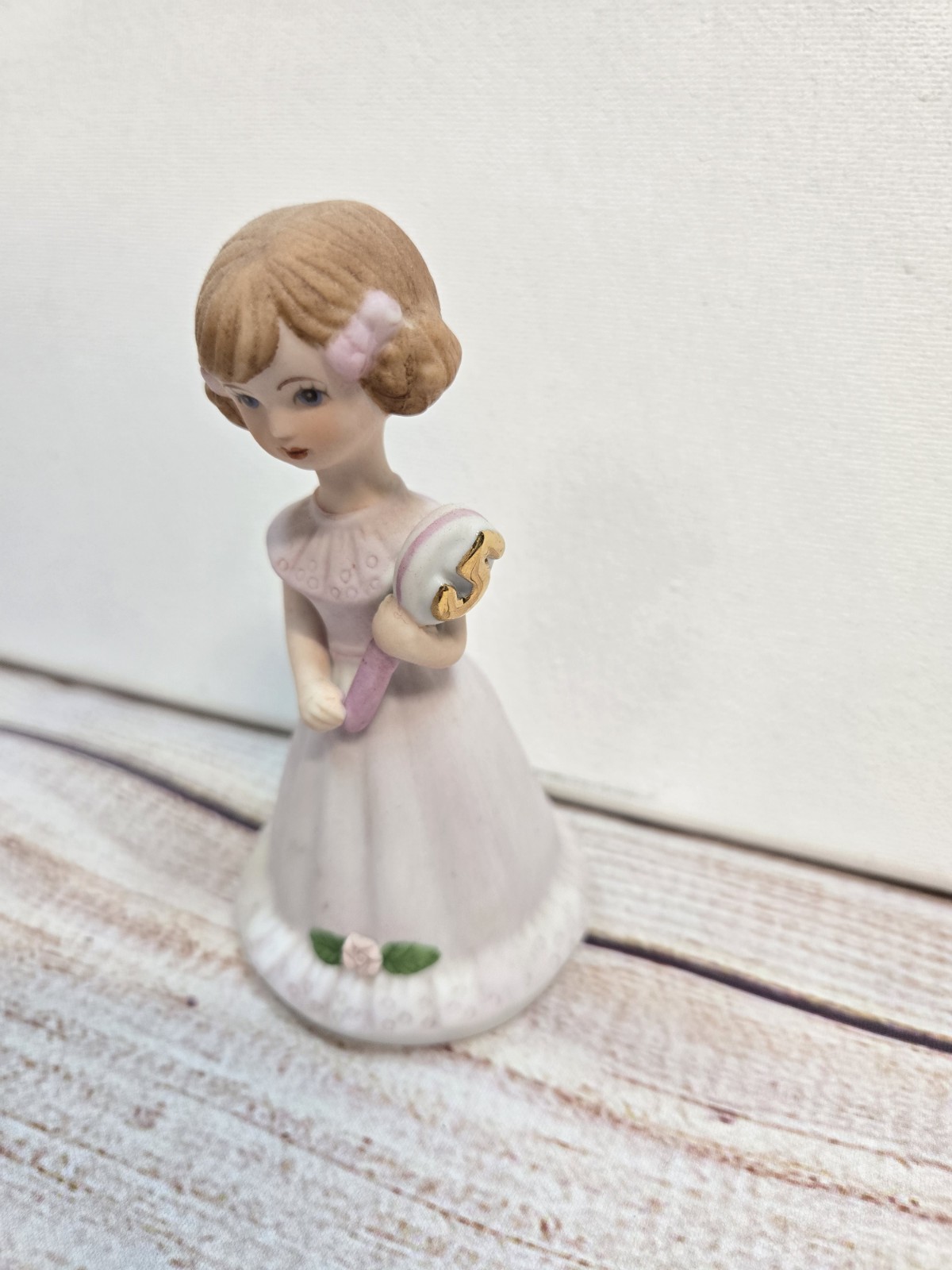 ENESCO Growing Up Birthday Girls Porcelain Figurine Age 5 Brunette Hair Tag box