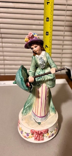 Schmid Victorian Yamada Collection Porcelain Girl Music Box Figurine