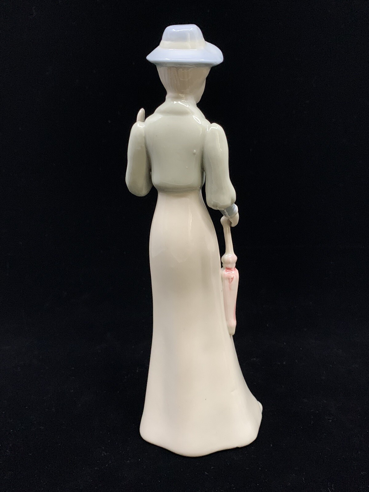 Set 2 Imcor Women Lady Woman Porcelain Figurines with Parasol Umbrella 8.25” Vtg