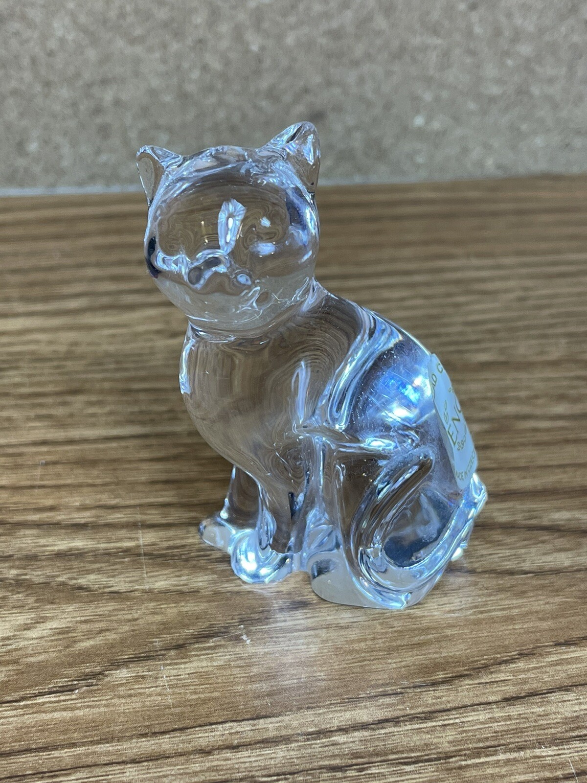 Vintage Lenox Fine Crystal Sitting Cat Art Glass Figurine Decor Czech Republic