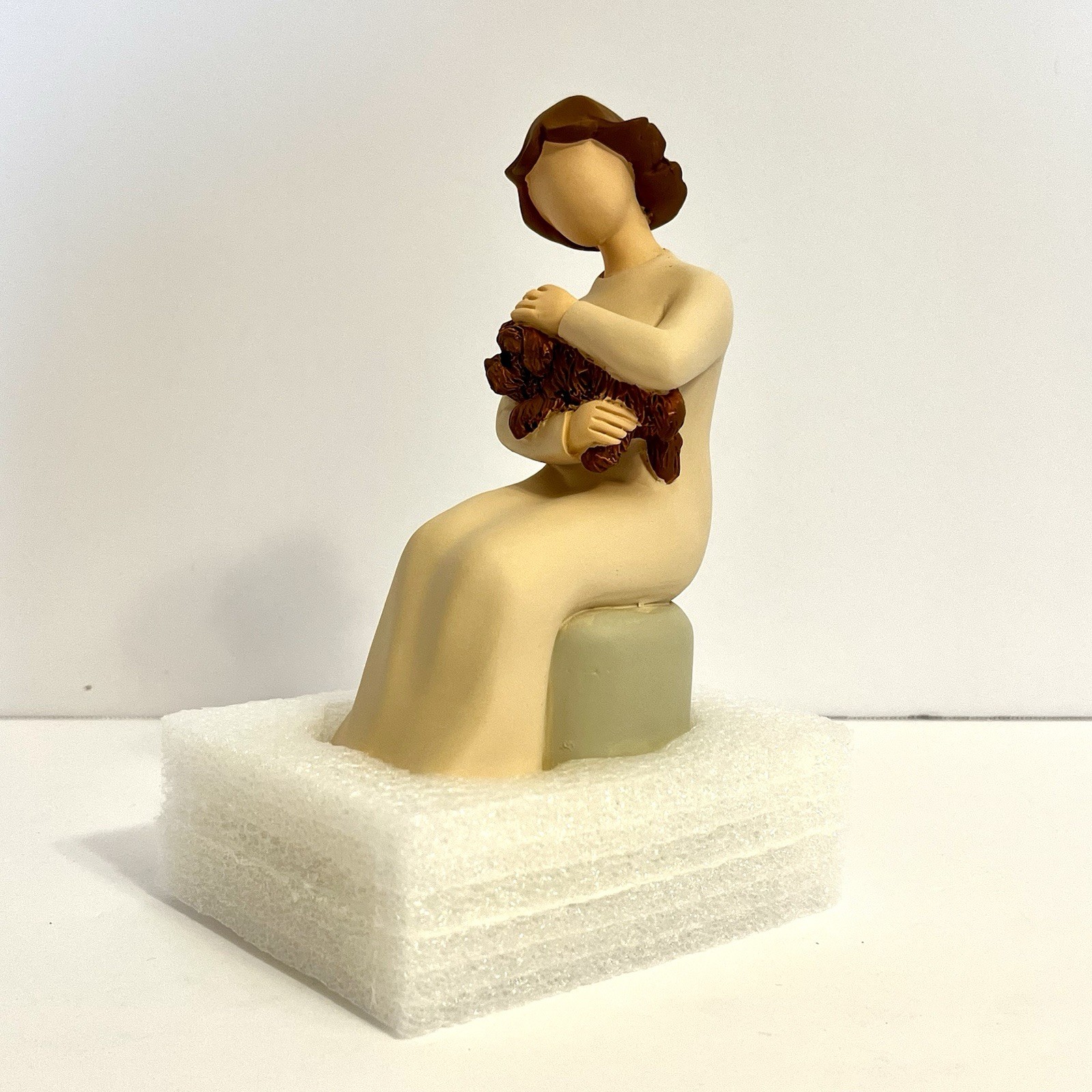 Loismery Lady With A Dog Figurine Keepsake – 5.5in Tall – Décor for dog lovers