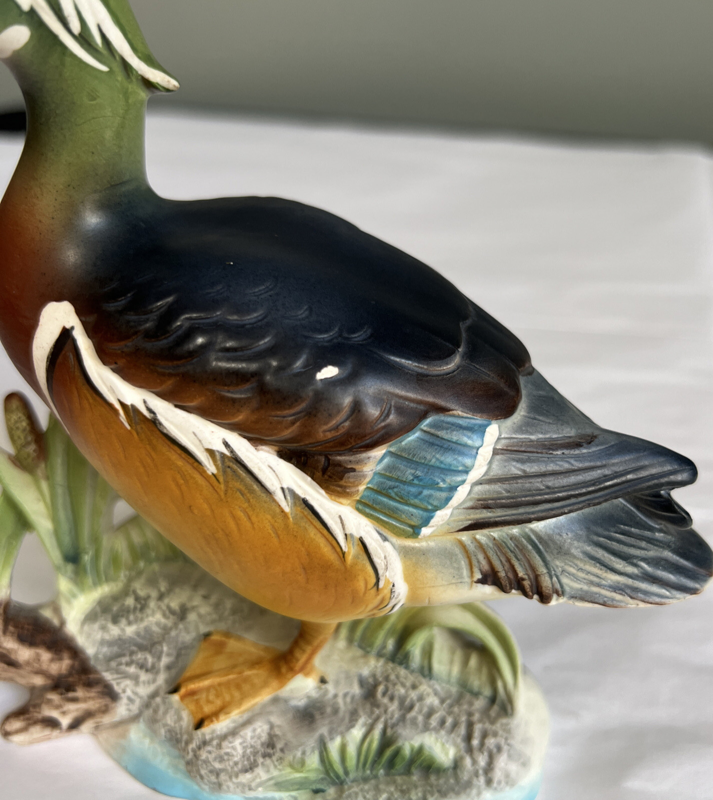 Vintage Arco Fine Quality Dallas Porcelain Wood Duck~Bird~Figurine