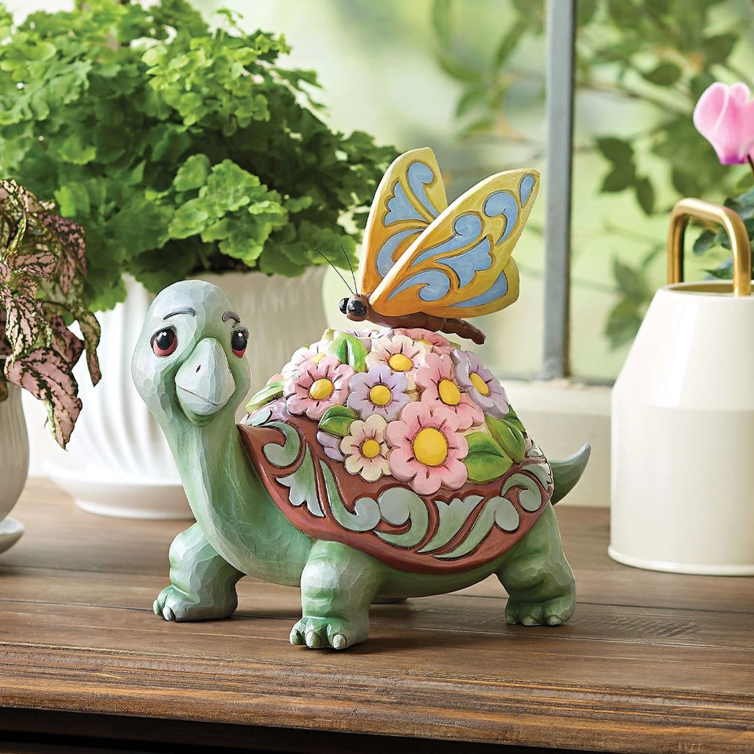 Jim Shore Heartwood Creek Turtle With Flowers on Shell Figurine 6016388