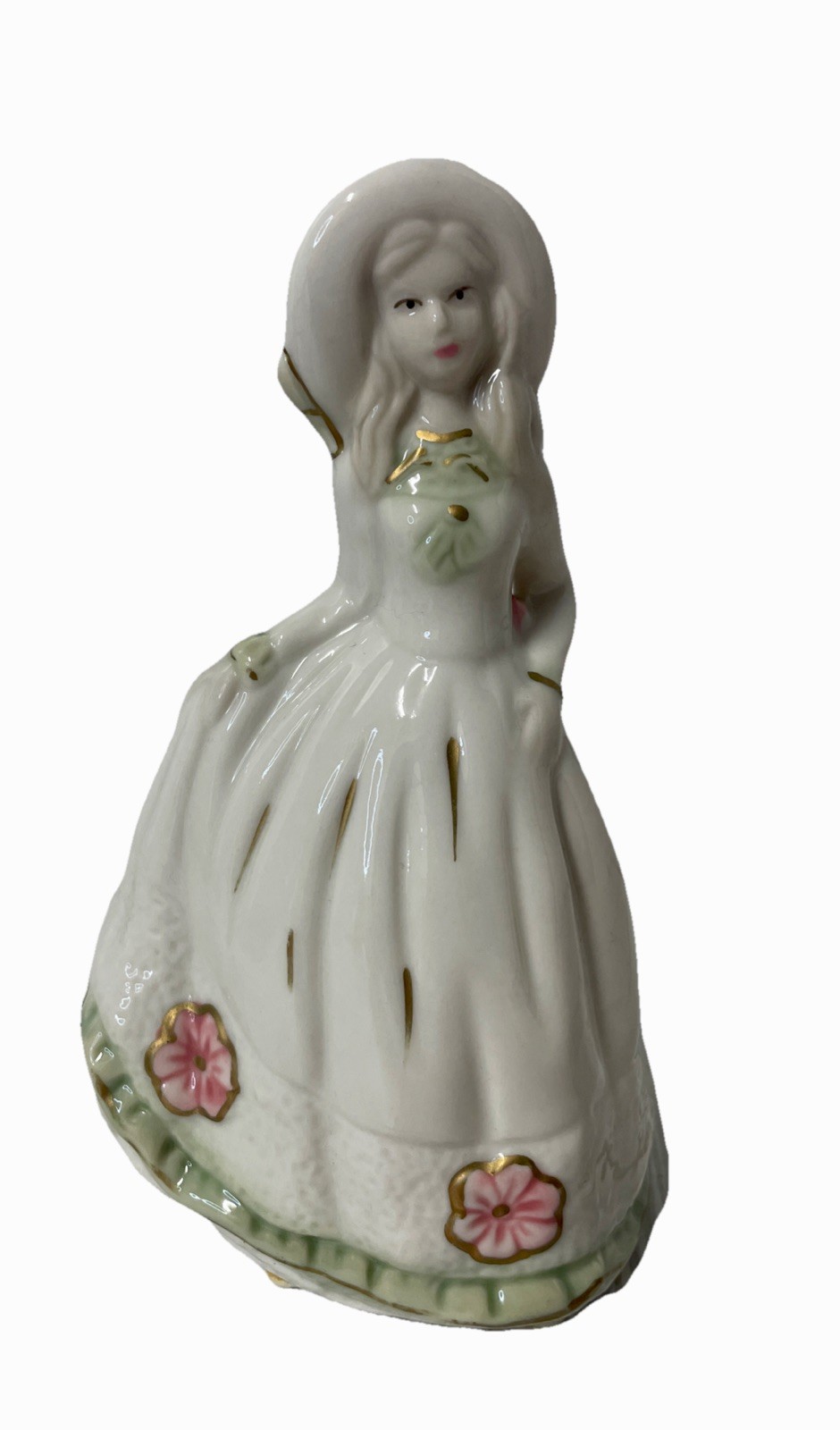 Vintage Porcelain Woman Figurine-Lady Witth Hat