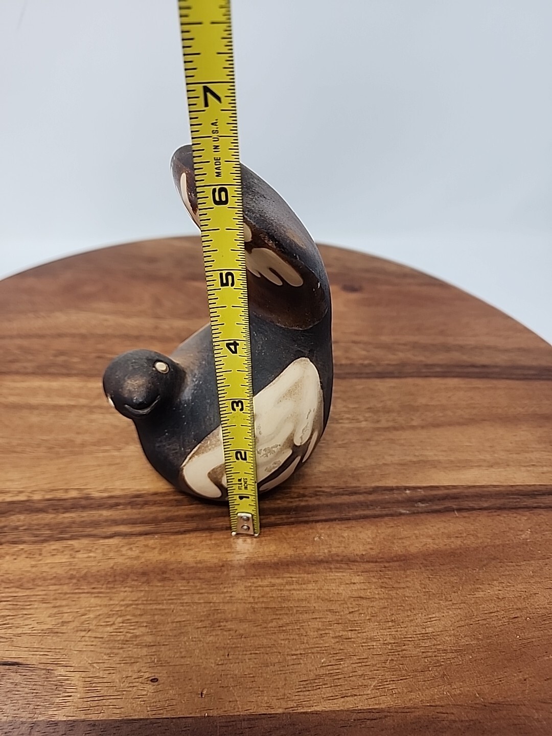 Peruvian FOLK ART Black Tan Partridge Dove Bird Artist SIGNED Ernesto