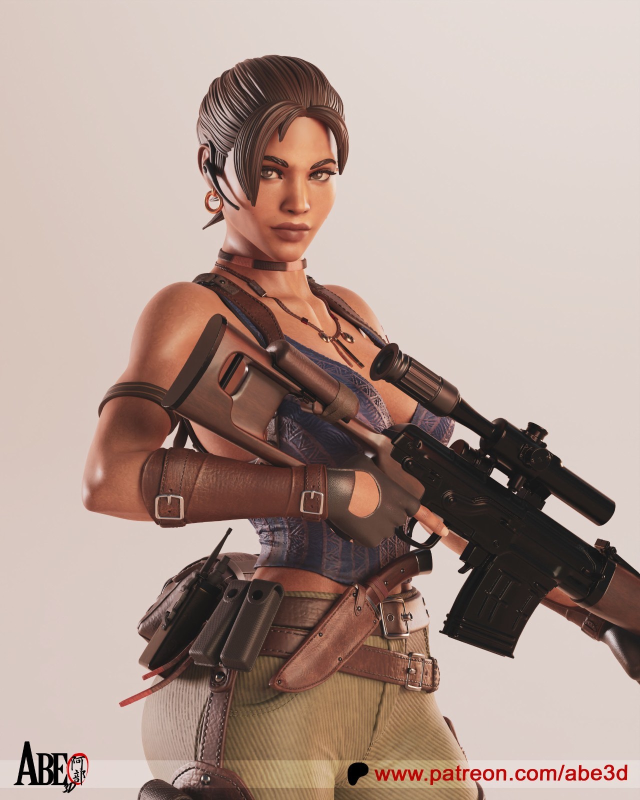 Sheva Alomar Figurine Resident Evil Hand Painted Model / DIY Kit 33 pcs