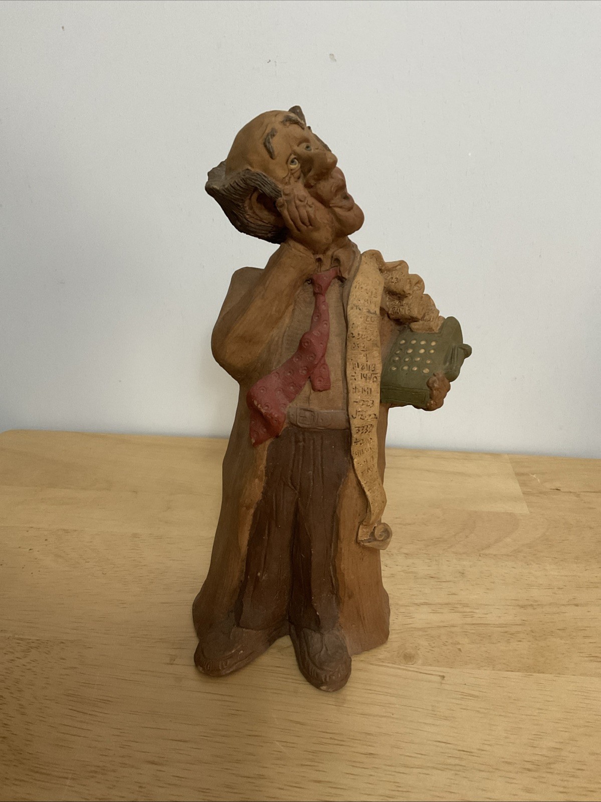 Vintage 1990 Resign Sculpture By Douglas Harris “The Accountant”