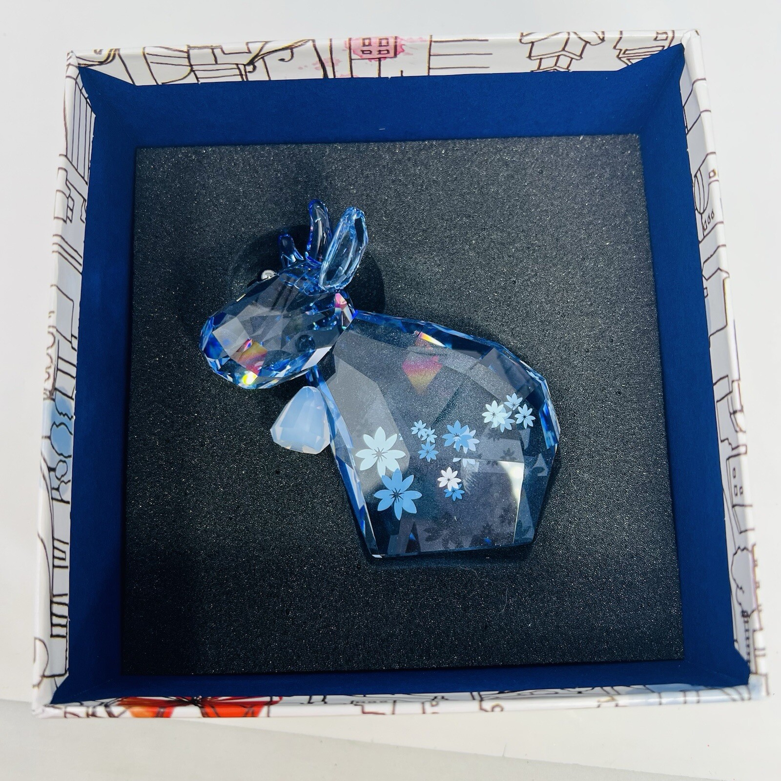 other see details Swarovski Lovlots 2012 Belle Mo Cow Figurine Light Blu G2U