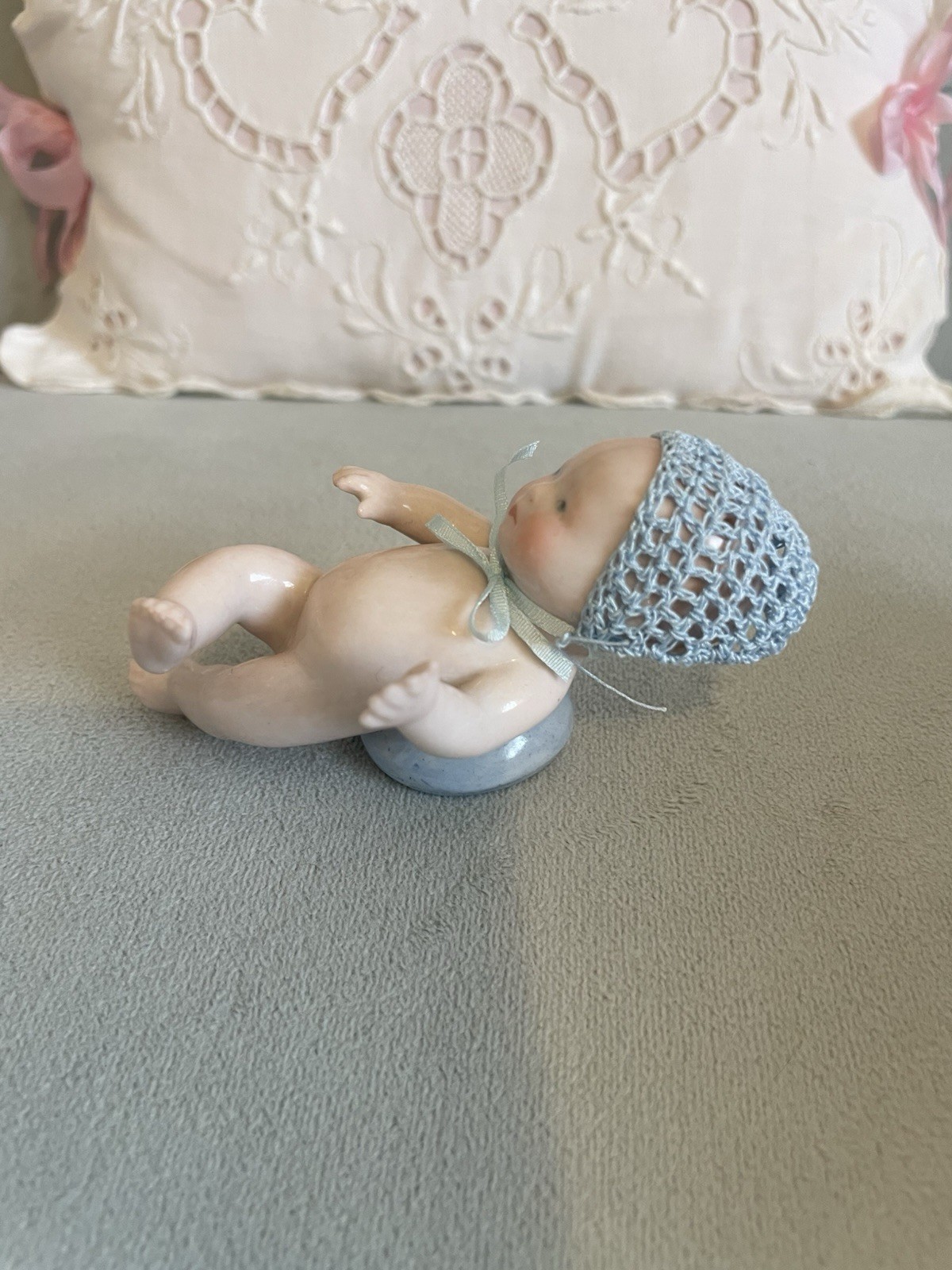 Antique Gebrüder Heubach Bisque Porcelain Action Baby Shaker Figurine –