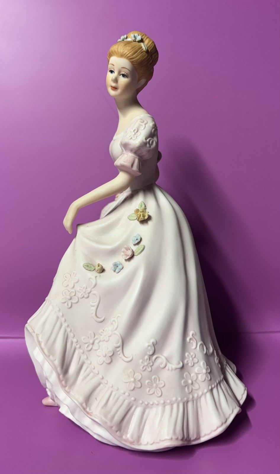 3 Vtg Home Interiors porcelain statues Pearl & Camille. Vtg HOMCO Lady Caroline