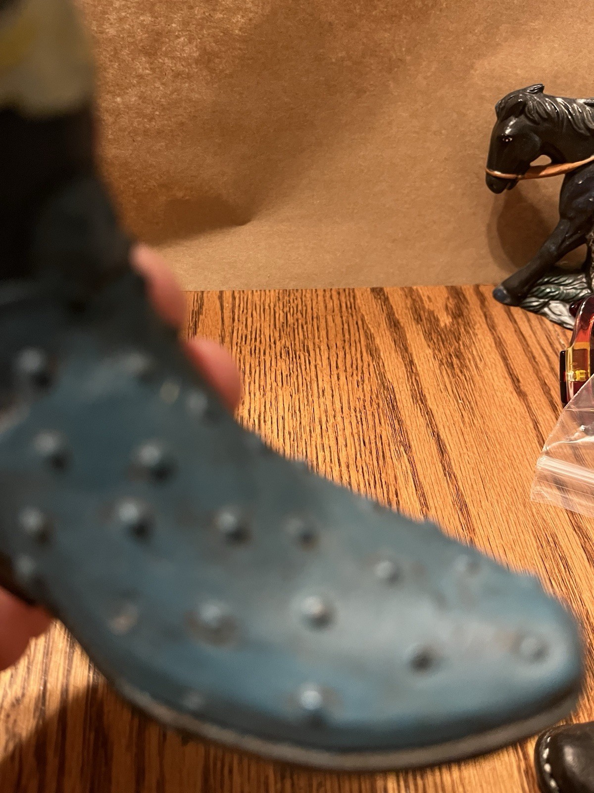 Resin Cowboy Boot Figurine. 4 1/2″ Tall. 1 1/2″ Wide.