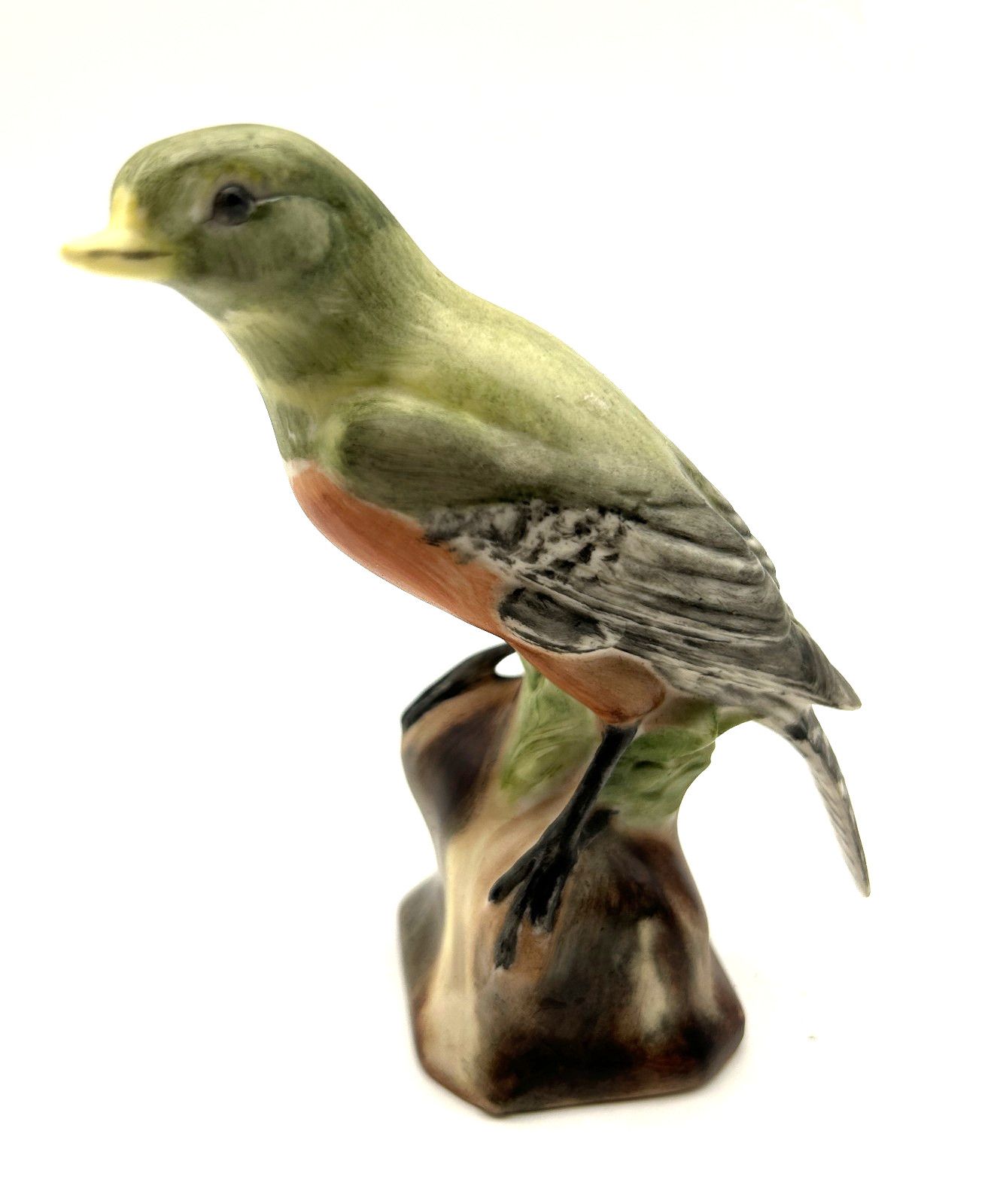 Vintage Standing Bird Hand Painted Porcelain Figurine Signed Maker Unknown