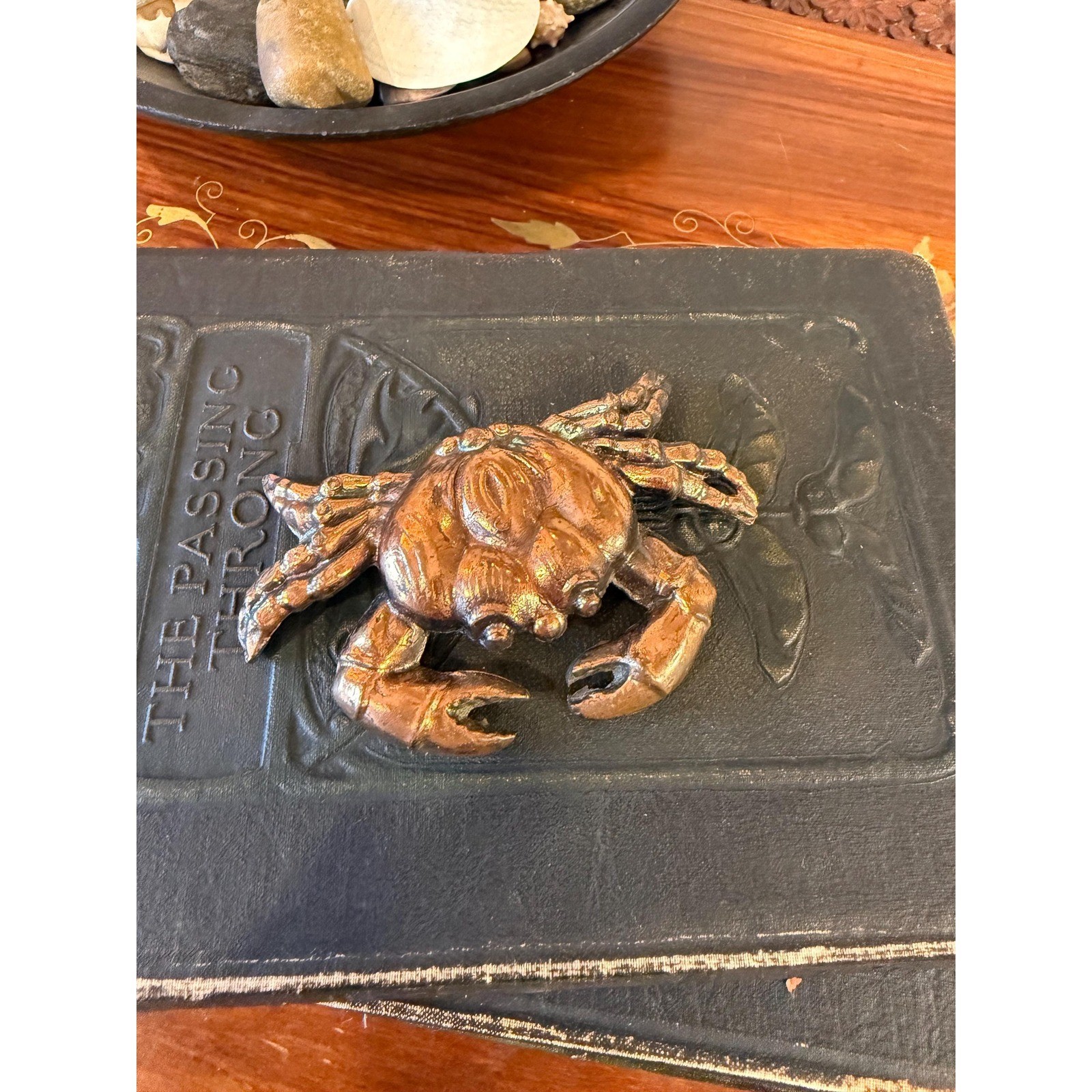 Vintage Metal Crab Figurine Coastal Beach Decor