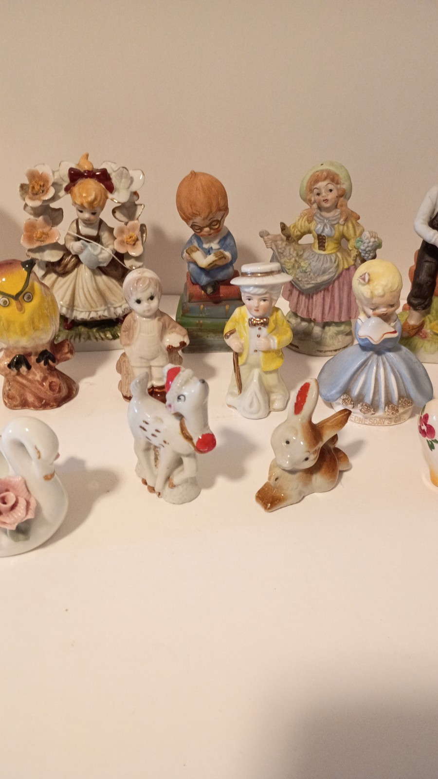 Lot of 18 Collectible Vintage Porcelain Figurines Various Known Brands