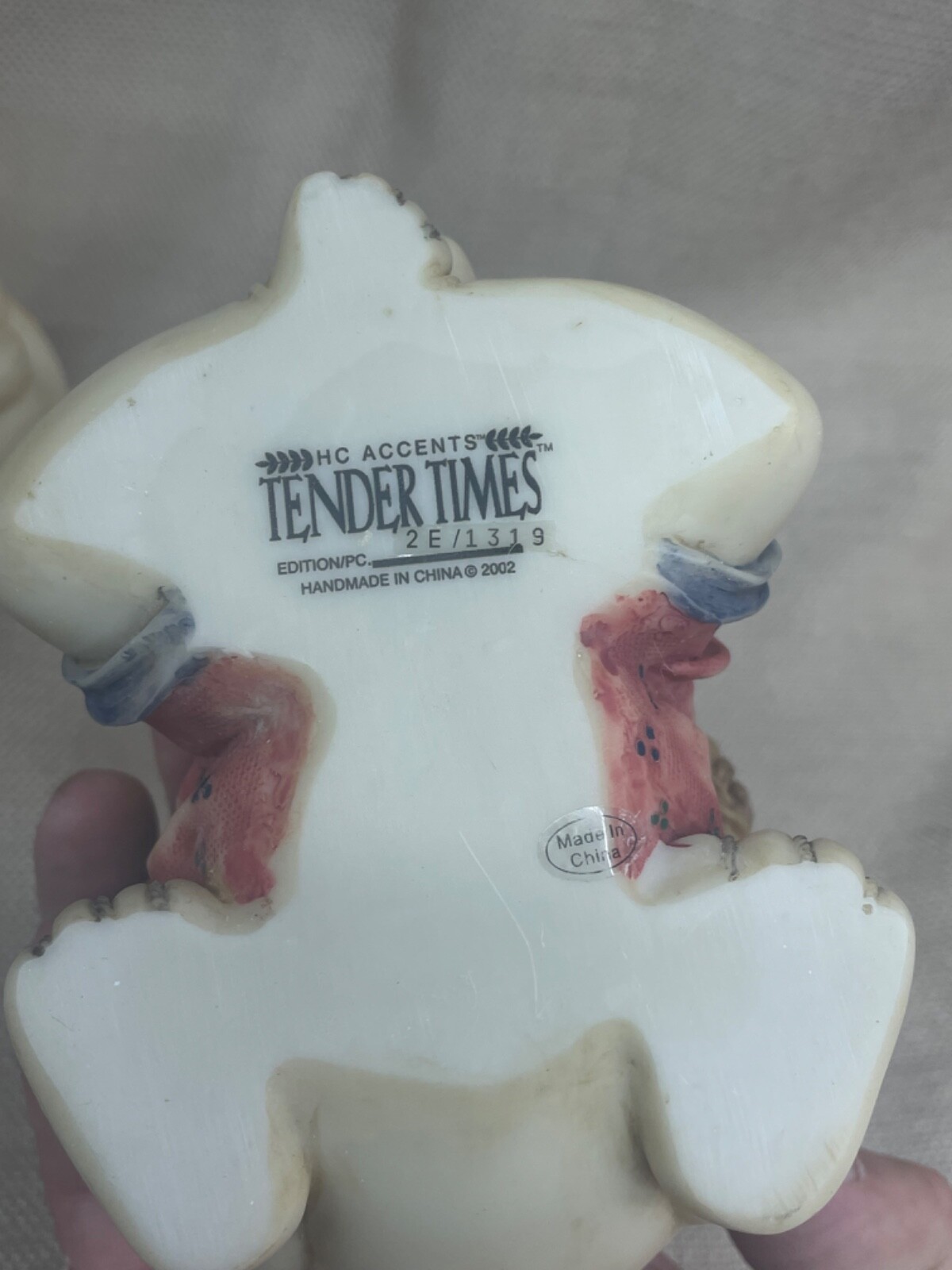 Tender Times HC Accents Pair Bear Figurine Candle Holders see pics 2000s