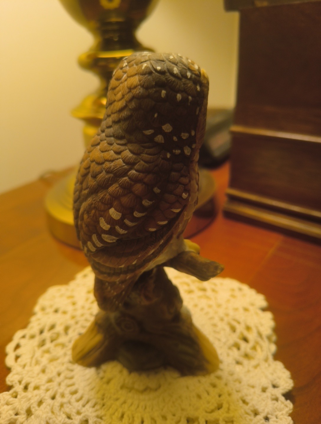 Vintage “Richards Owl” Porcelain Bird Figurine by John James Audubon – 1982