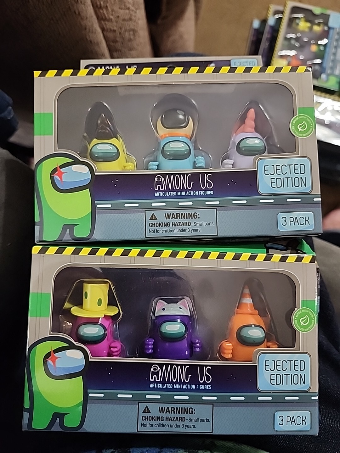 Set of 2 – Among Us 3pc Articulated Mini Figures EJECTED EDITION 2023, 6 Figures