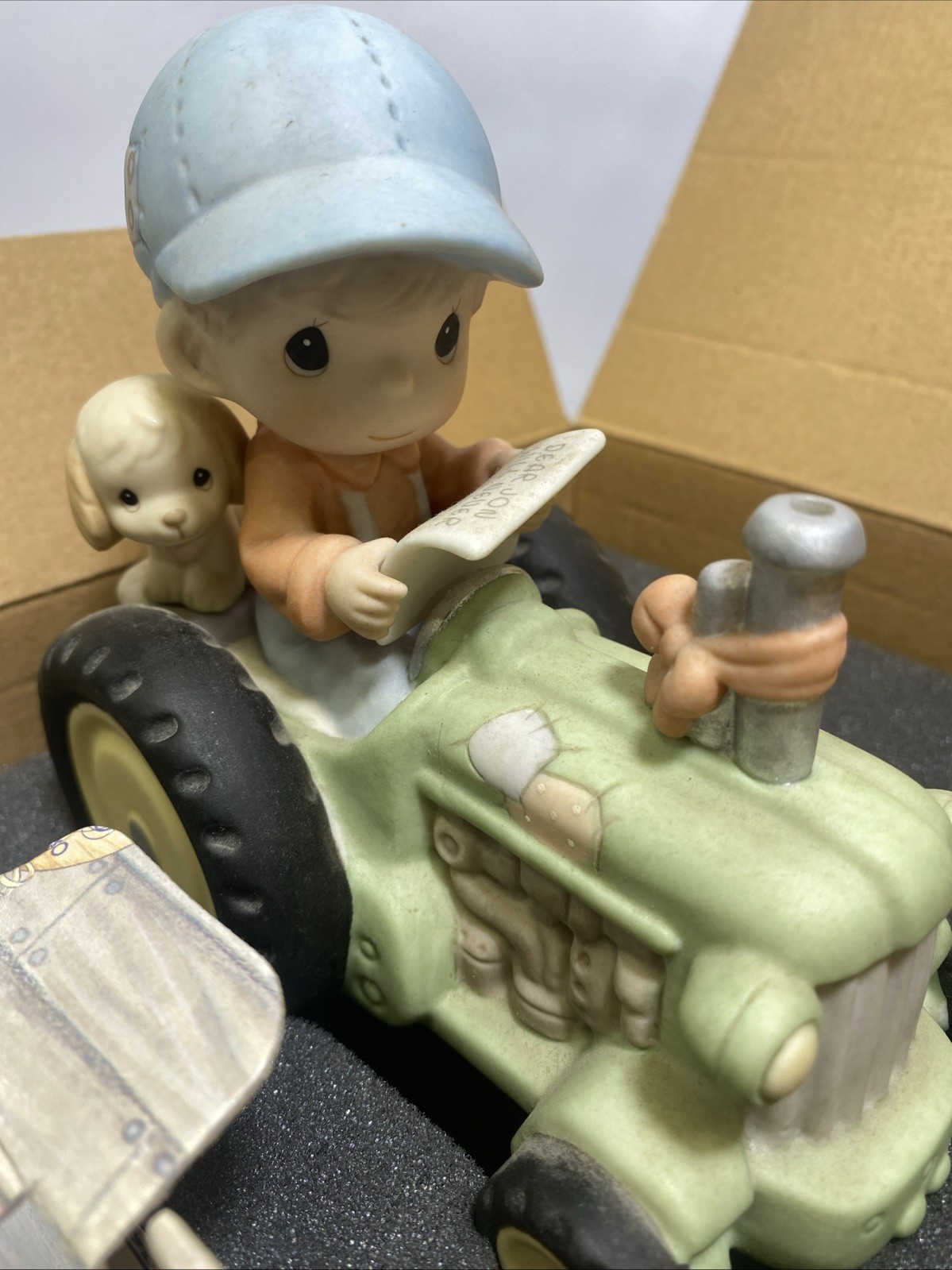 Precious Moments 588091 Dear Jon I Will Never Leave You. Jesus, Tractor Figurine