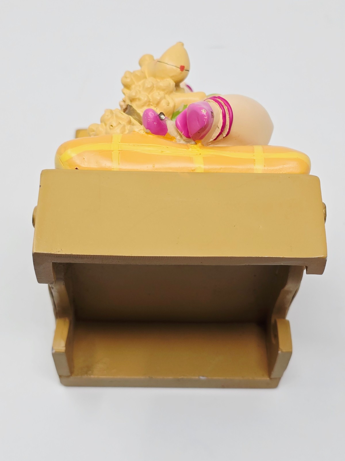 Plump Chubby Model Lady & Poddle Bathing Suit Figurine Sculpture 4 3/4″ H