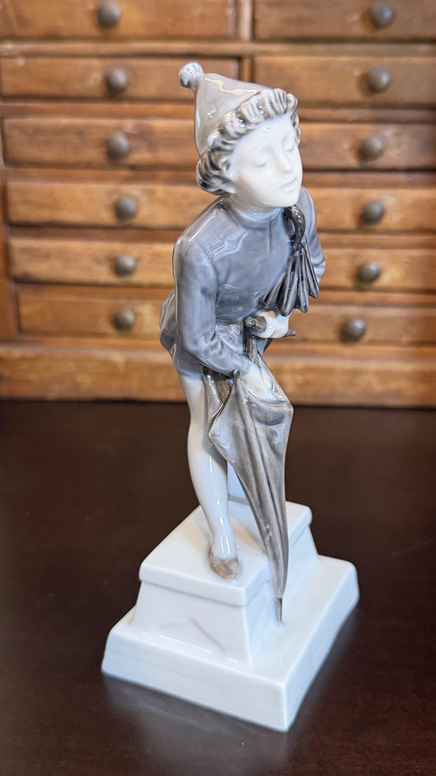 Vintage Royal Copenhagen Figurine The Sandman Boy with Umbrella Denmark 1129