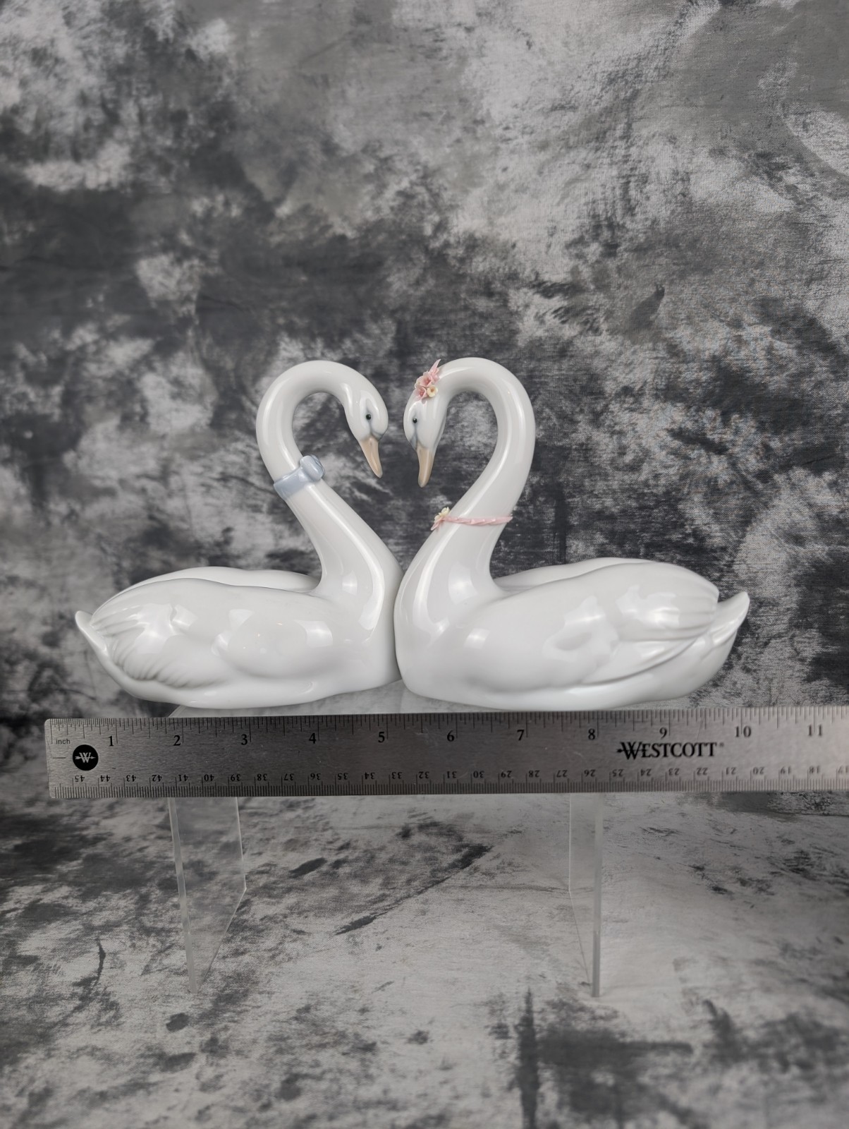 LLADRO Spain “Endless Love” Swans Figurine #6585 Bridal Wedding Anniversary 2005