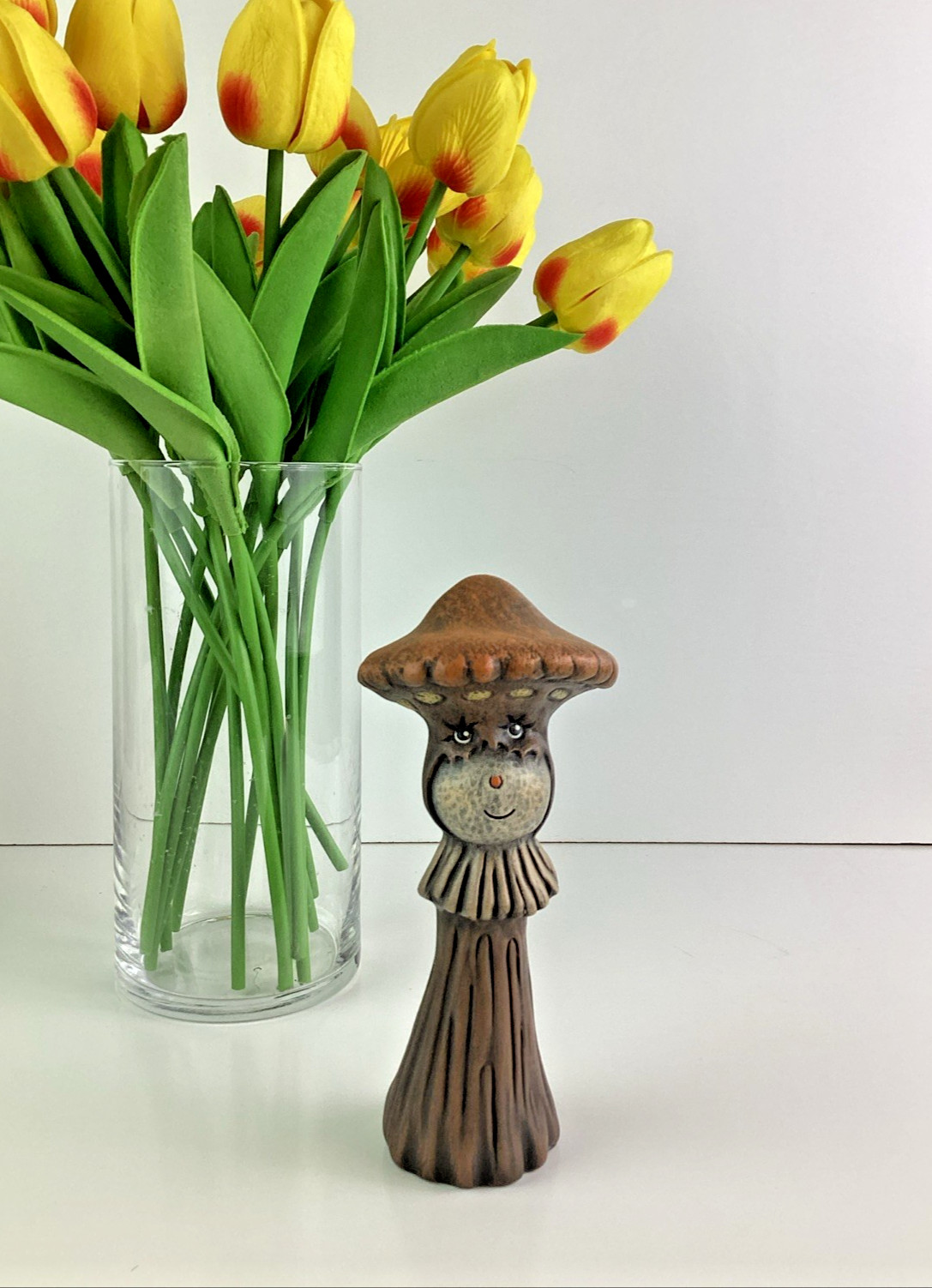 Hand Crafted Ceramic Anthropomorphic Mushroom 6.5″ Creative Treasures Florida