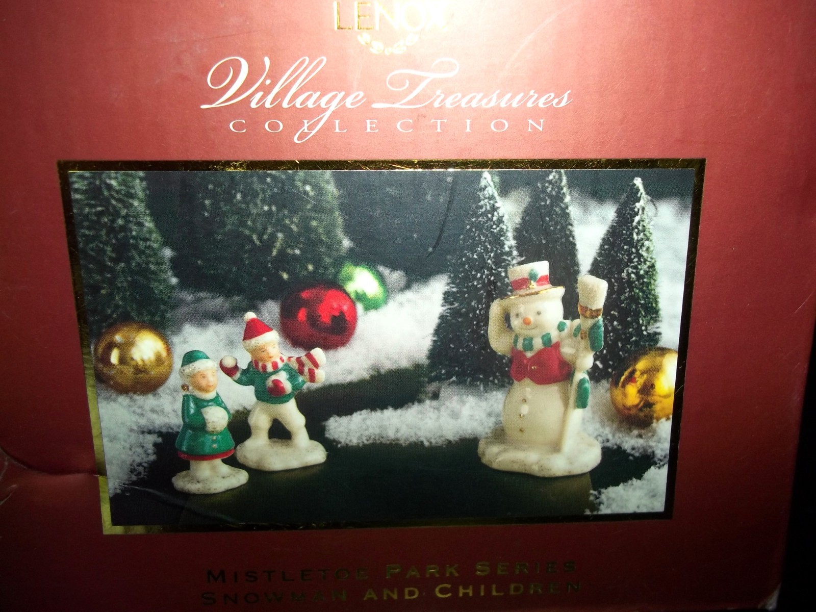 Lenox Mistletoe Park Snowman And Children MIB 2005 Rare ⛄