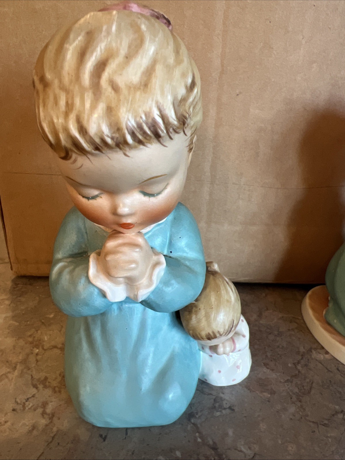Vintage Goebel Praying Boy/ Girls Figures A Childs Prayer & Bless Us All