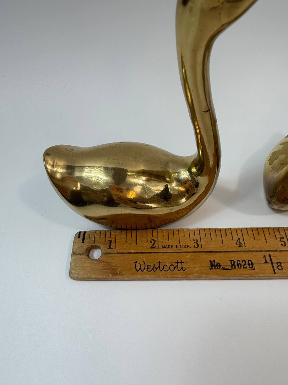 Vintage Brass Ducks Set 2 Made in Korea 1.30 lb Mid Century Decor