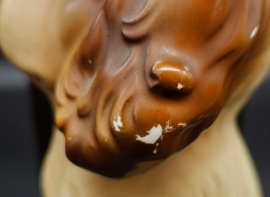 Vintage Arnart Japan Big Eyed Sad Spaniel Puppy Dog Single Bookend 7×4″