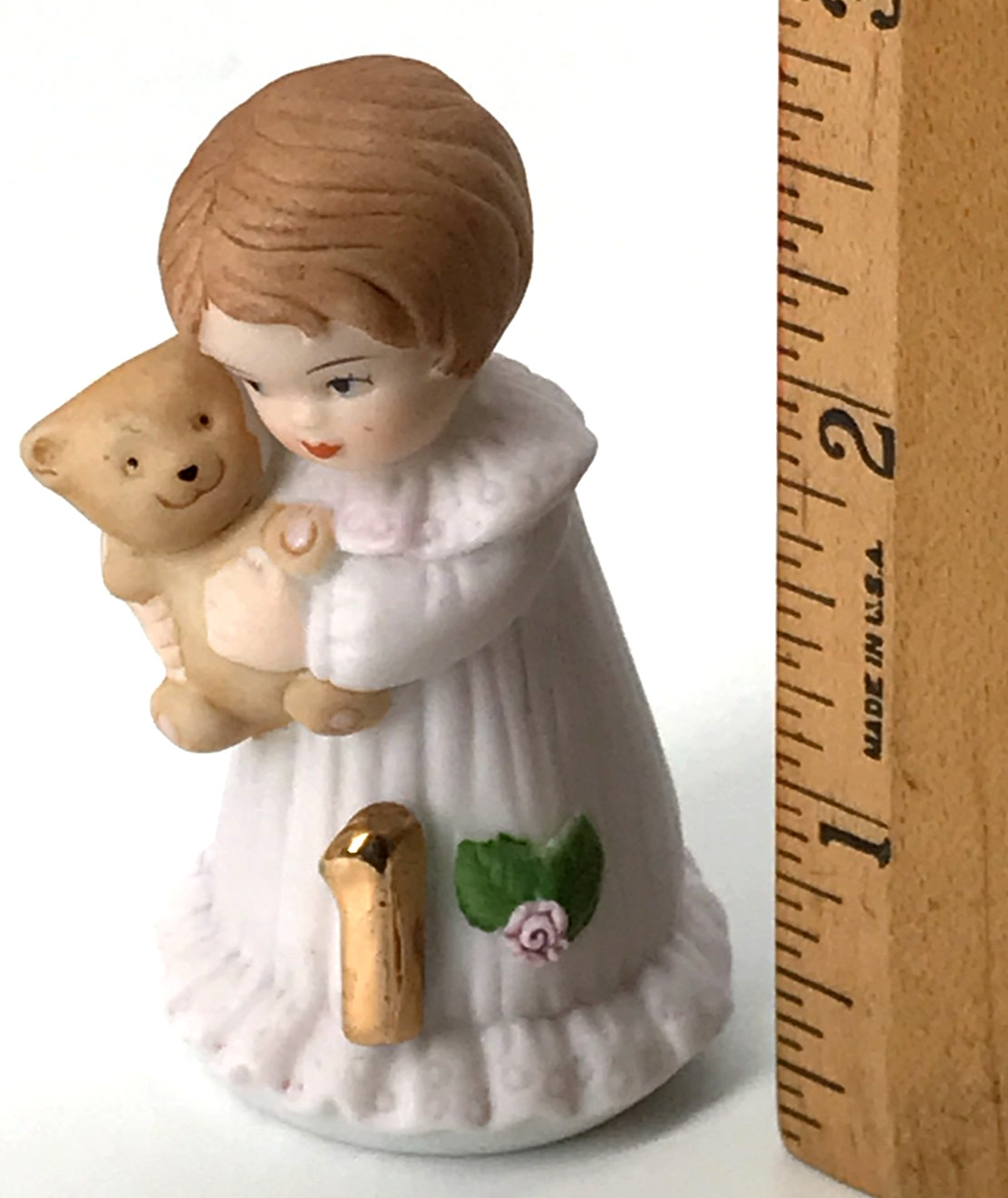 Vintage 1982 Enesco Figurine Growing Up Birthday Girls First Birthday 1 Year Old