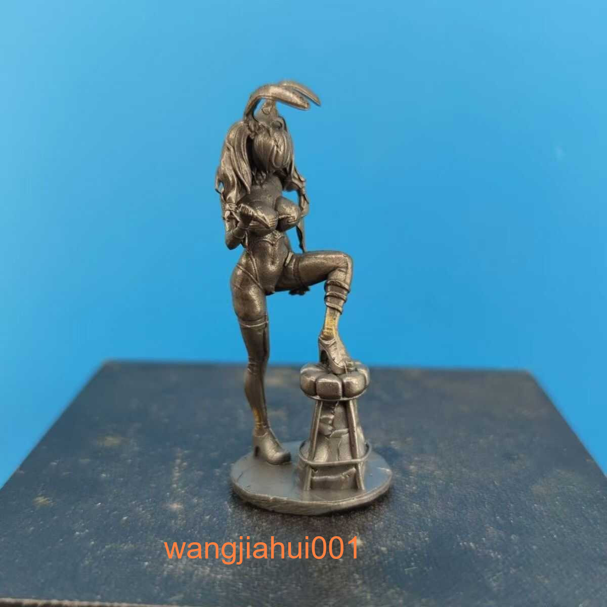 2.5inch Black Brass GK Bunny Girl Miss Mannequin Model Statue